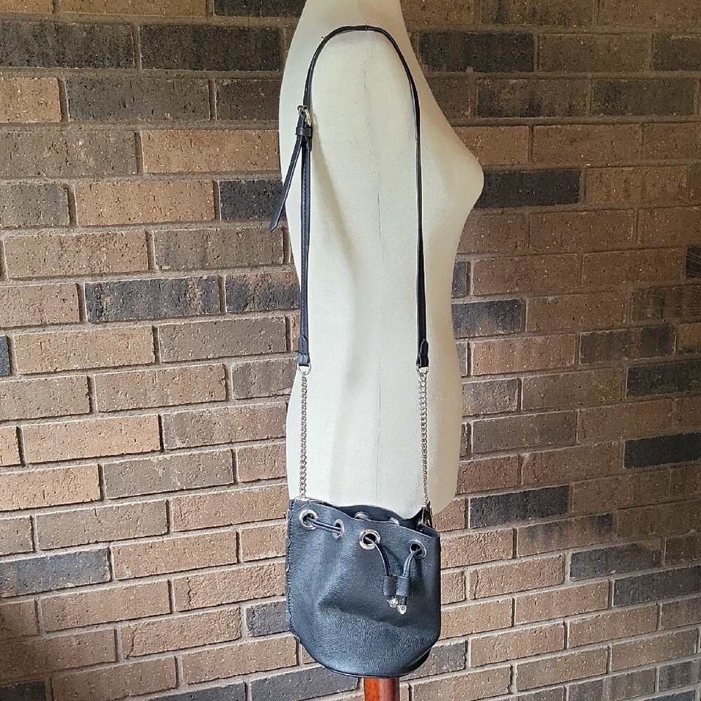Zara Trafaluc black/silver bucket bag